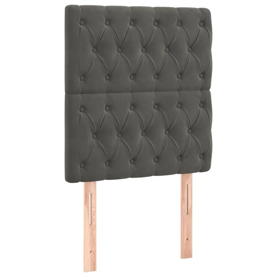 Sommier à lattes de lit et matelas et LED Gris foncé 90x200 cm - 7