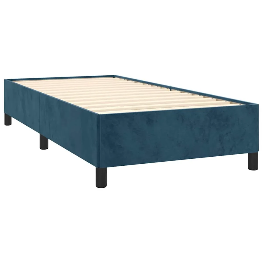 Sommier à lattes de lit avec matelas Bleu foncé 90x200 cm - 4