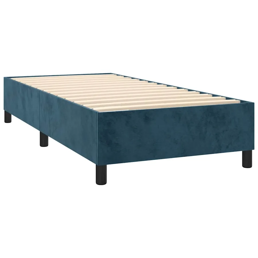 Sommier à lattes de lit matelas LED Bleu foncé 90x190cm Velours - 5