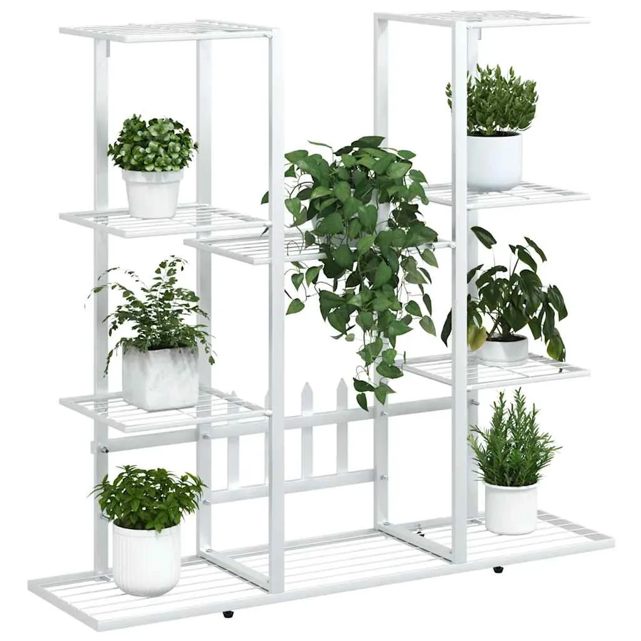 Jardinière 94,5x25x89 cm Blanc Fer - 4