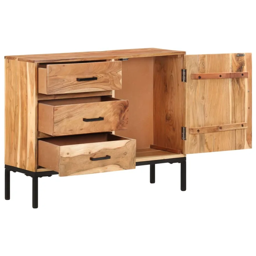 Buffet 88x30x73 cm Bois d'acacia massif - 3