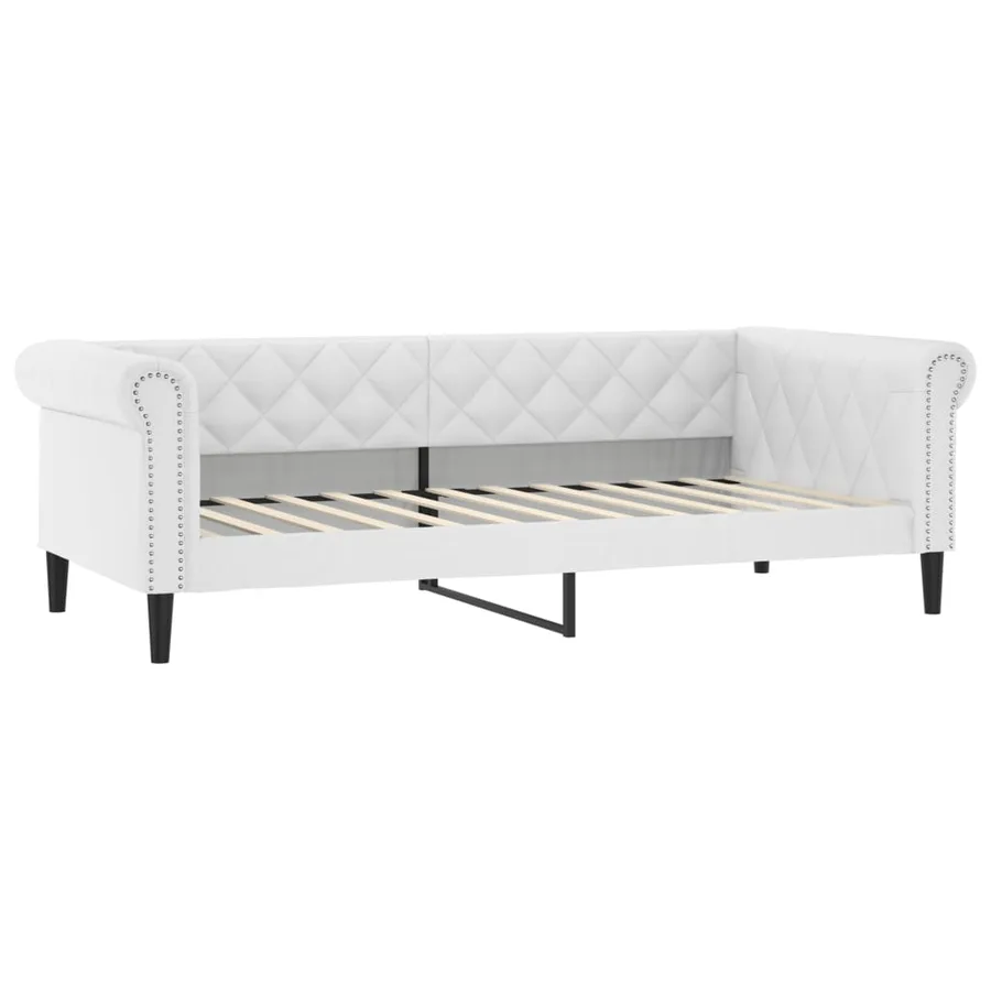 Lit de jour avec gigogne sans matelas blanc 90x200 cm - 6