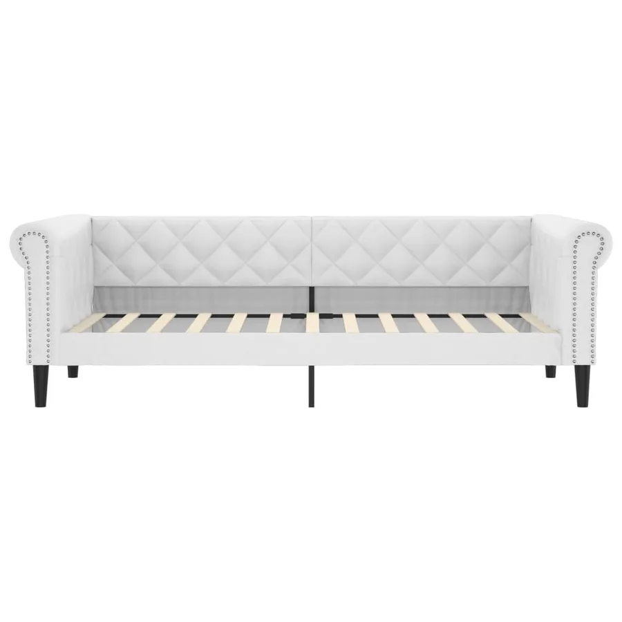 Lit de jour avec gigogne sans matelas blanc 90x200 cm - 7