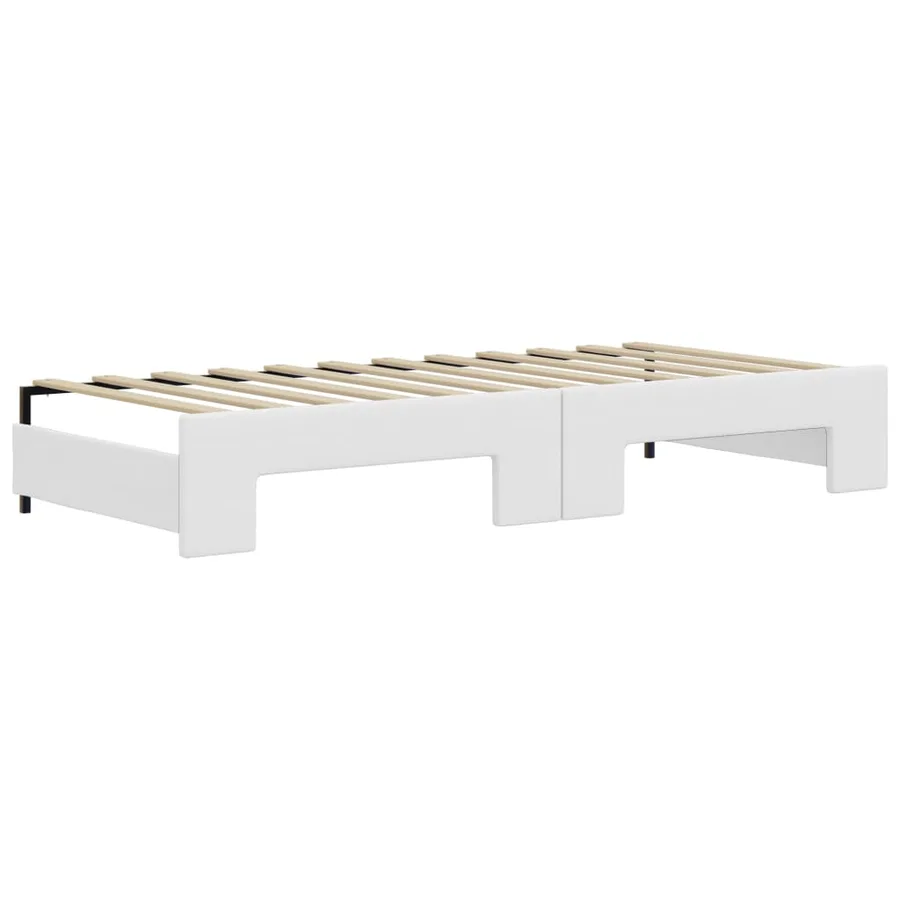 Lit de jour avec gigogne sans matelas blanc 90x200 cm - 8
