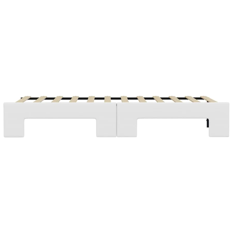 Lit de jour avec gigogne sans matelas blanc 90x200 cm - 9