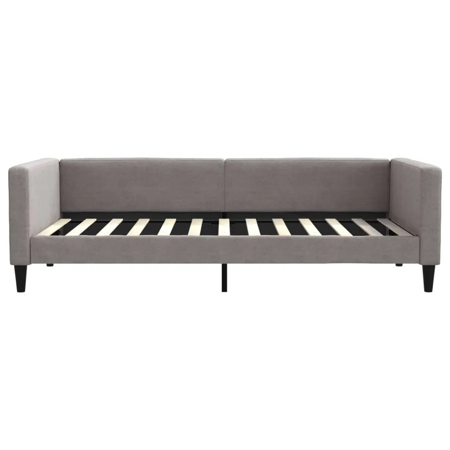 Lit de jour avec matelas taupe 100x200 cm tissu - 4