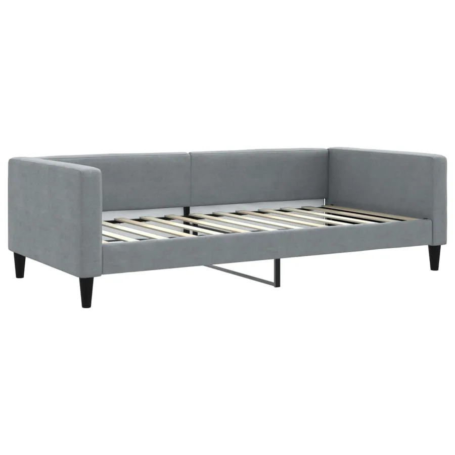 Lit de repos gris clair 100x200 cm tissu - 2