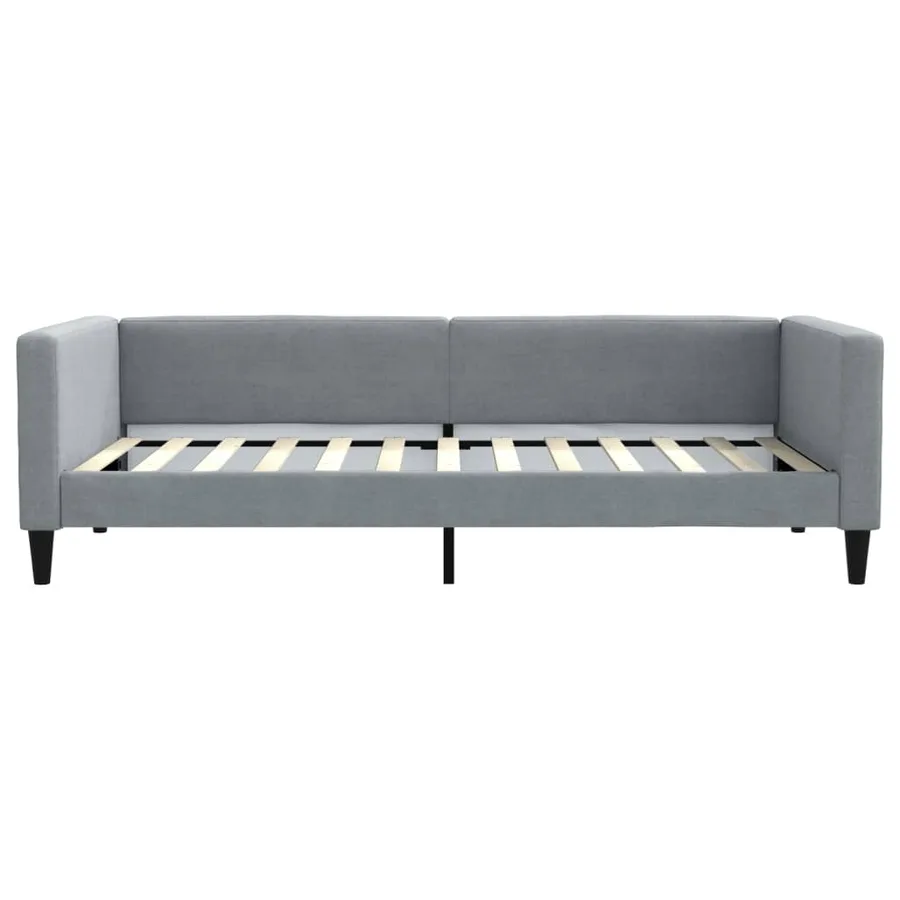 Lit de repos gris clair 100x200 cm tissu - 3