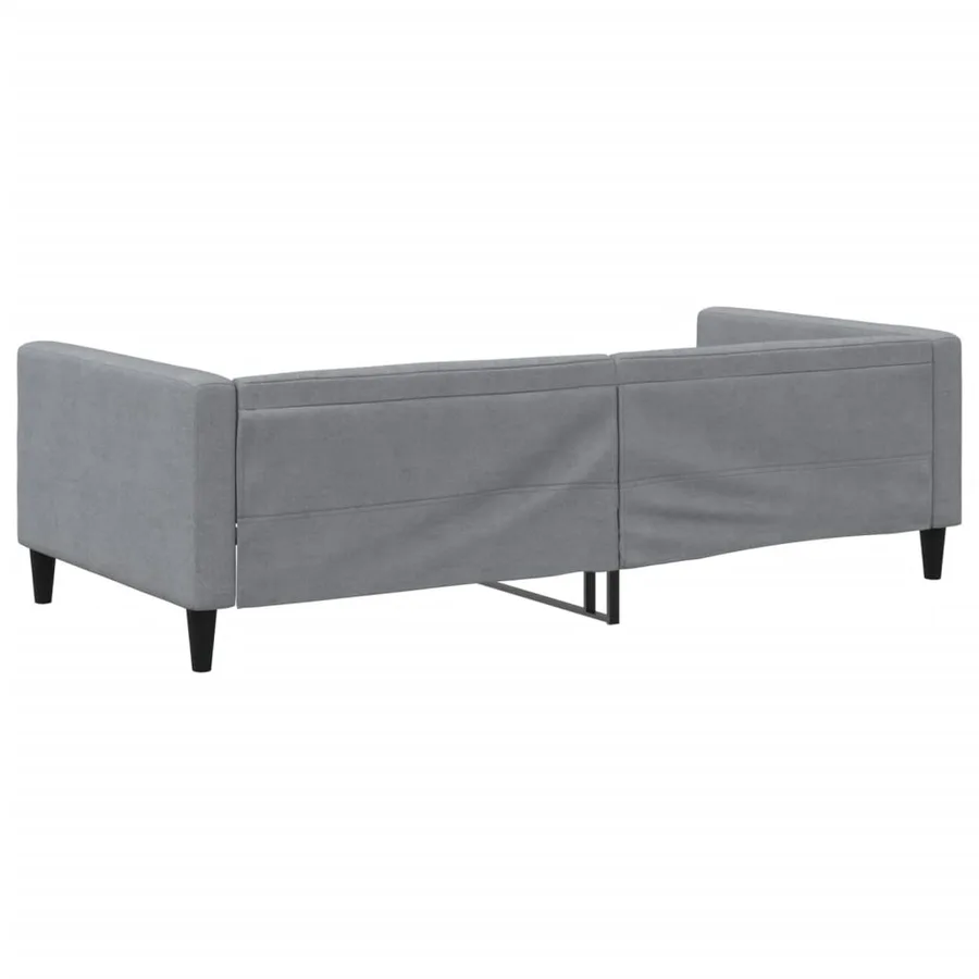 Lit de repos gris clair 100x200 cm tissu - 5