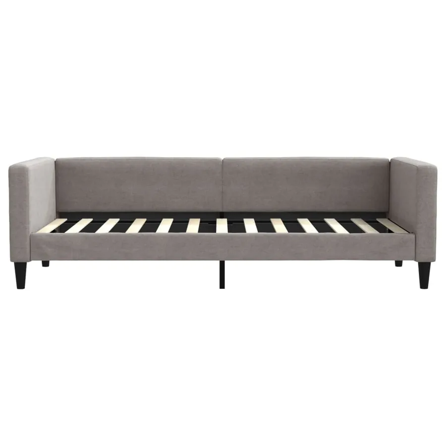 Lit de repos sans matelas taupe 80x200 cm tissu - 3
