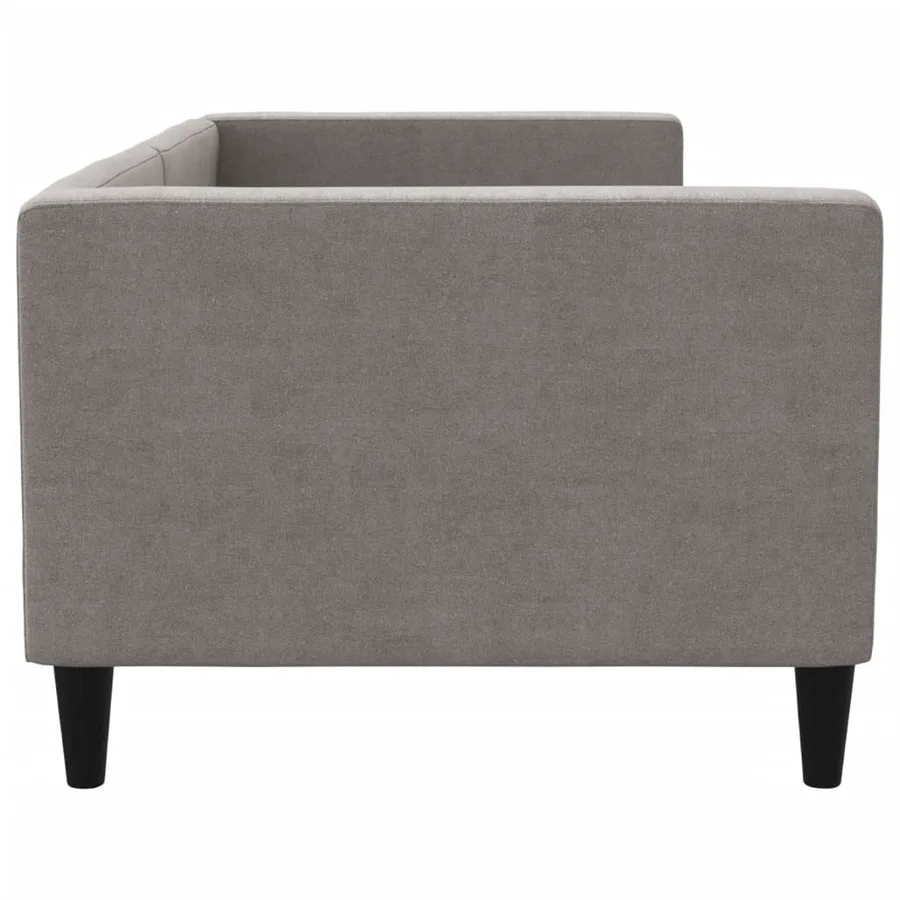 Lit de repos sans matelas taupe 80x200 cm tissu - 4