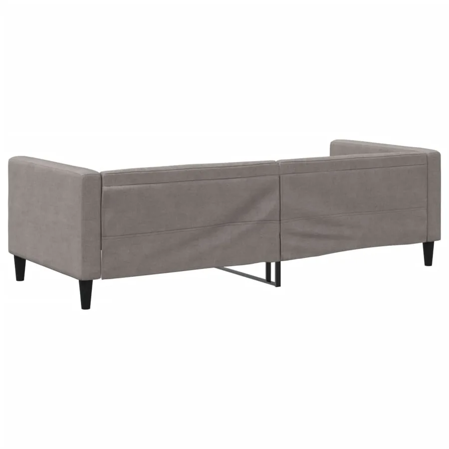 Lit de repos sans matelas taupe 80x200 cm tissu - 5
