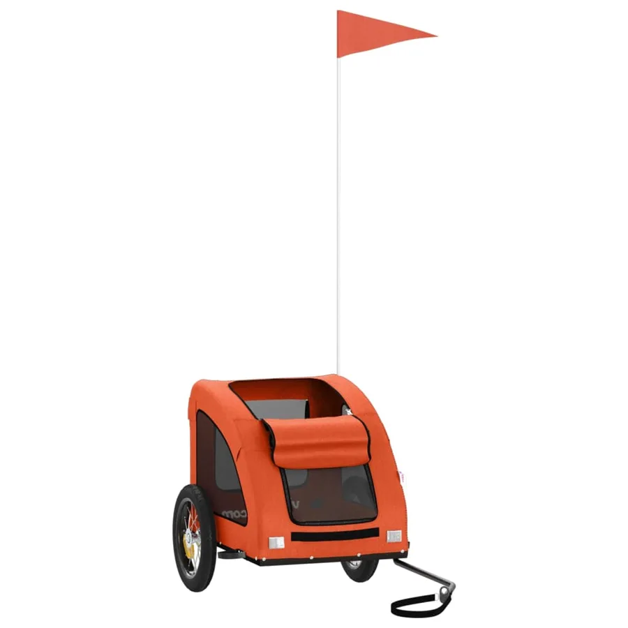 Remorque de vélo pour animaux de compagnie orange - 3