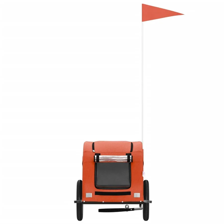 Remorque de vélo pour animaux de compagnie orange - 4
