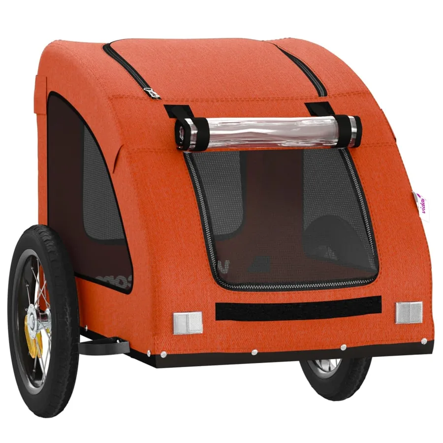 Remorque de vélo pour animaux de compagnie orange - 5