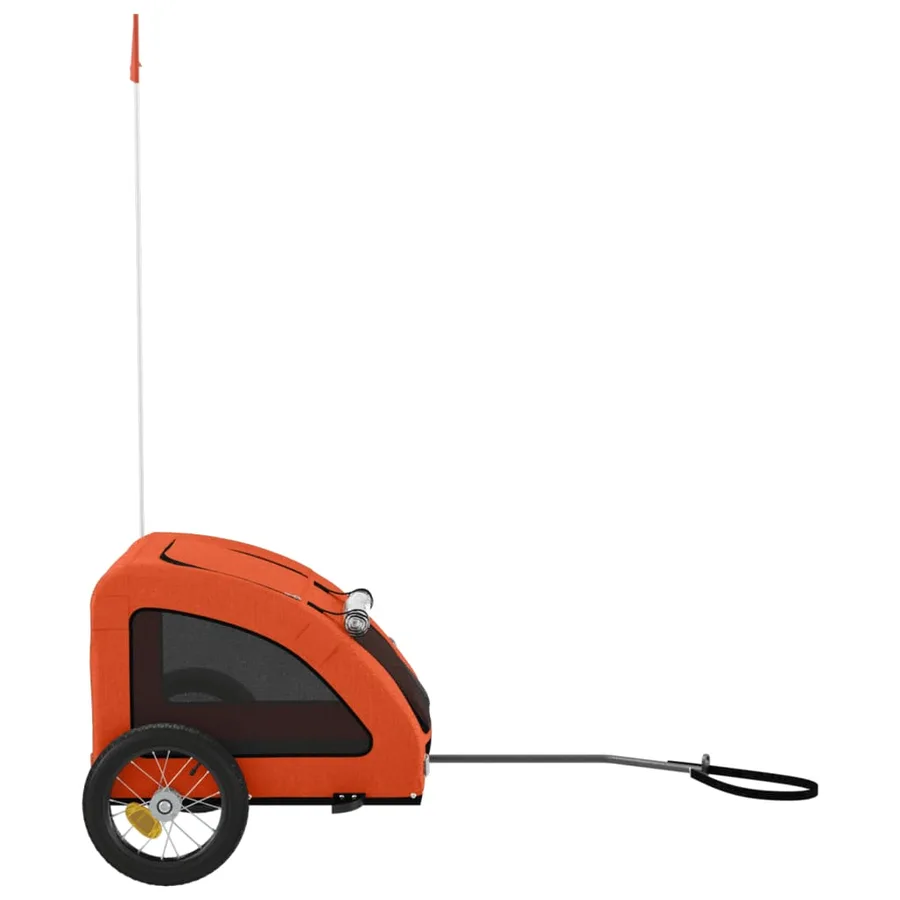 Remorque de vélo pour animaux de compagnie orange - 6