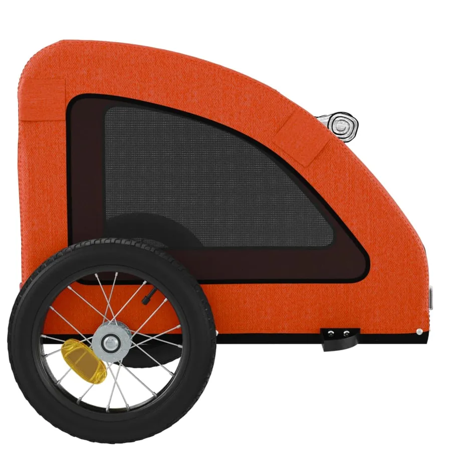 Remorque de vélo pour animaux de compagnie orange - 7