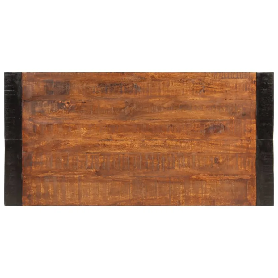 Table à dîner marron miel 120x60x76 cm bois de manguier massif - 4