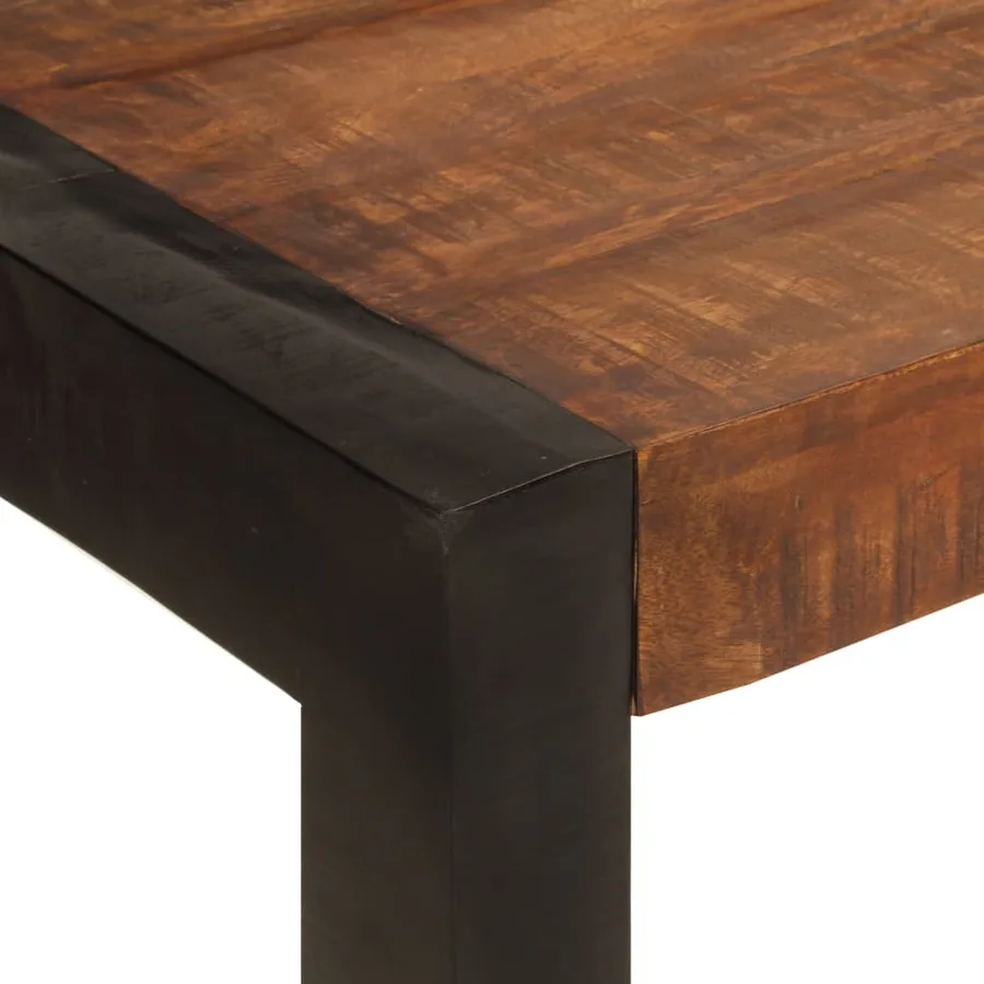 Table à dîner marron miel 120x60x76 cm bois de manguier massif - 5