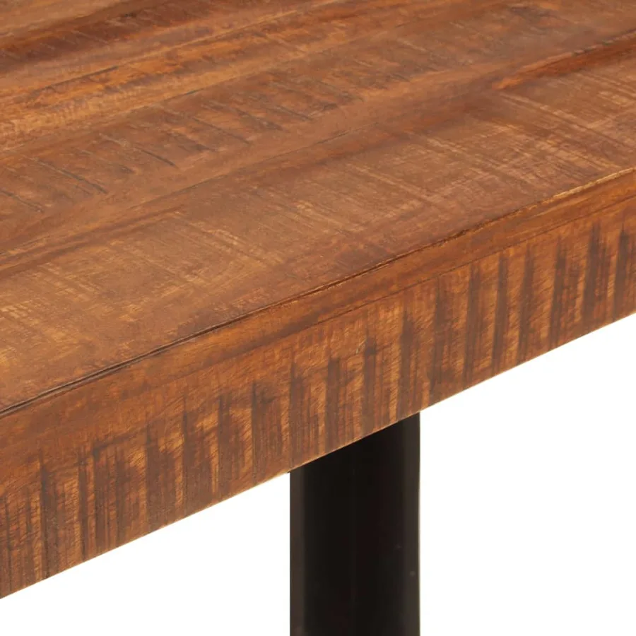 Table à dîner marron miel 120x60x76 cm bois de manguier massif - 6
