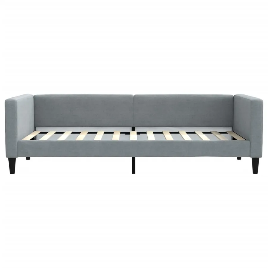 Lit de repos sans matelas gris clair 90x200 cm tissu - 3