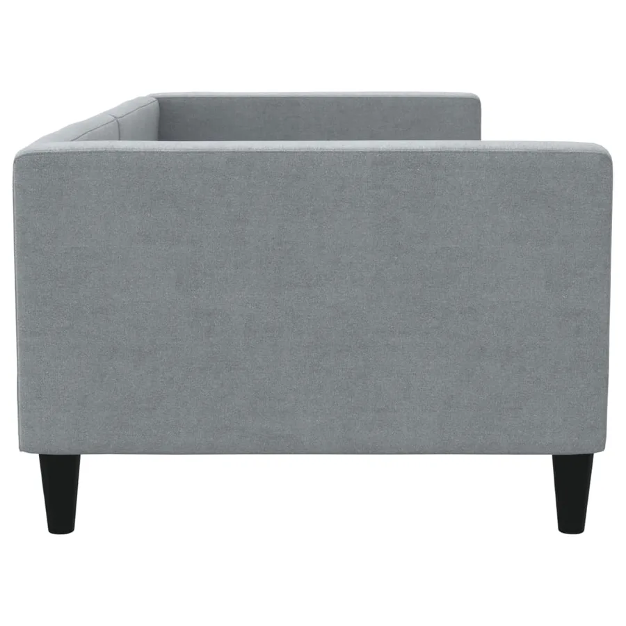 Lit de repos sans matelas gris clair 90x200 cm tissu - 4