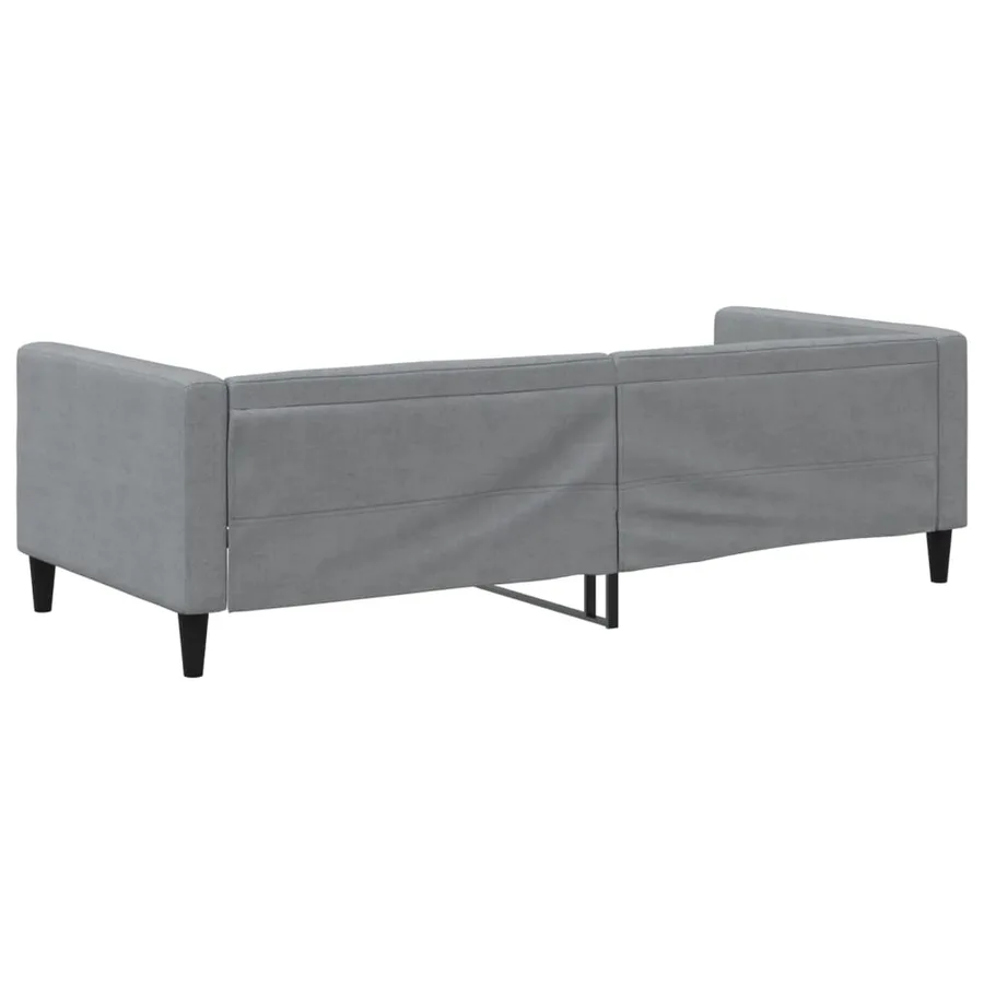Lit de repos sans matelas gris clair 90x200 cm tissu - 5