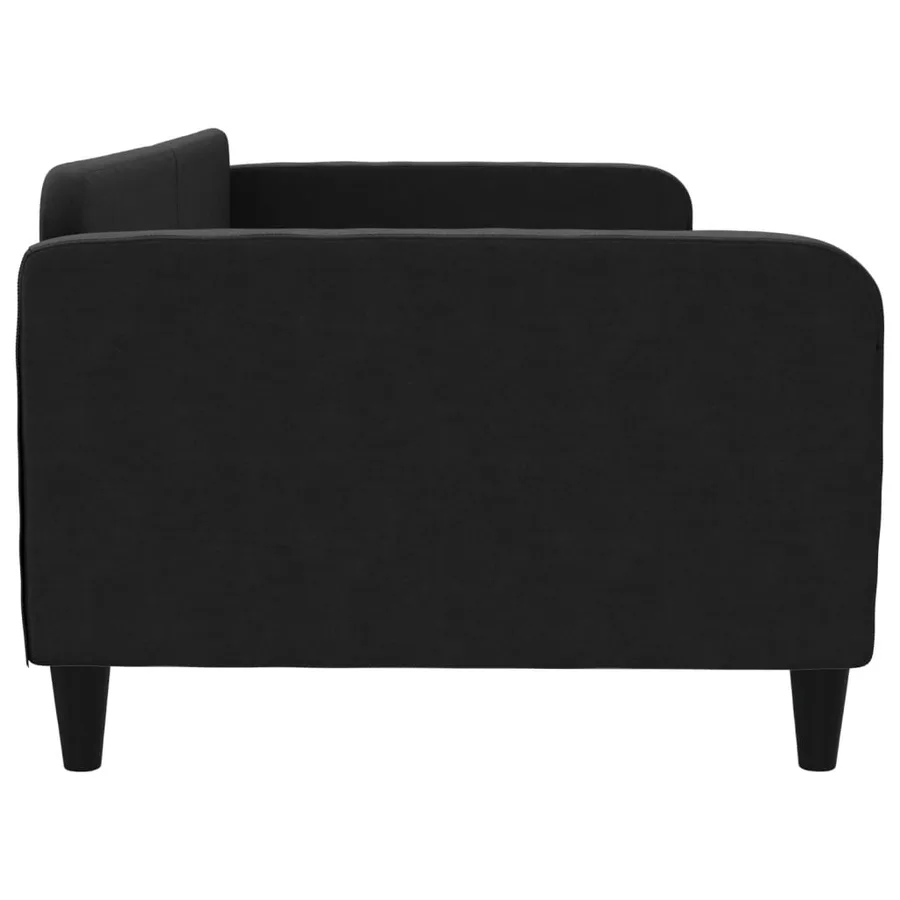 Lit de repos sans matelas noir 100x200 cm tissu - 4