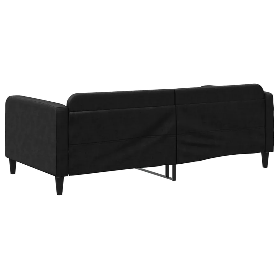 Lit de repos sans matelas noir 100x200 cm tissu - 5