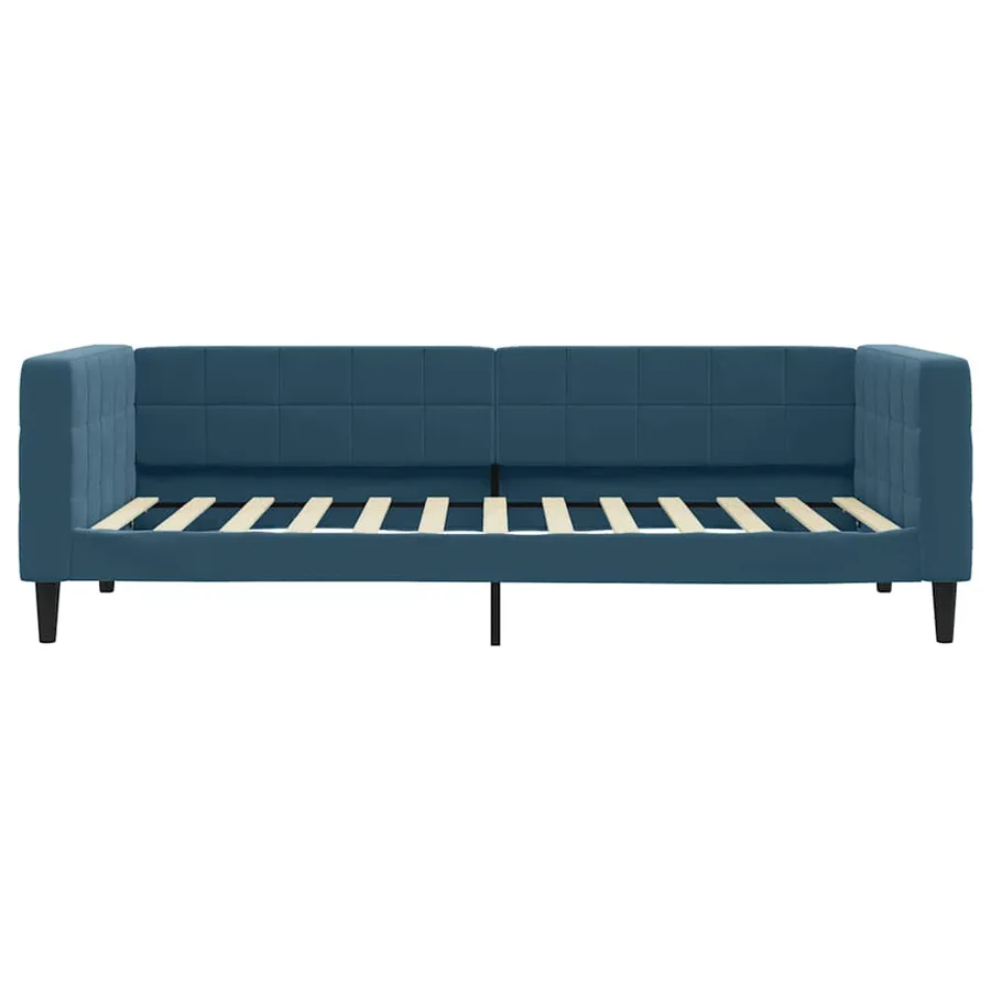 Lit de repos sans matelas bleu 100x200 cm velours - 3