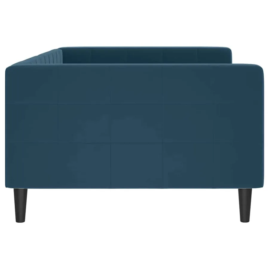 Lit de repos sans matelas bleu 100x200 cm velours - 4