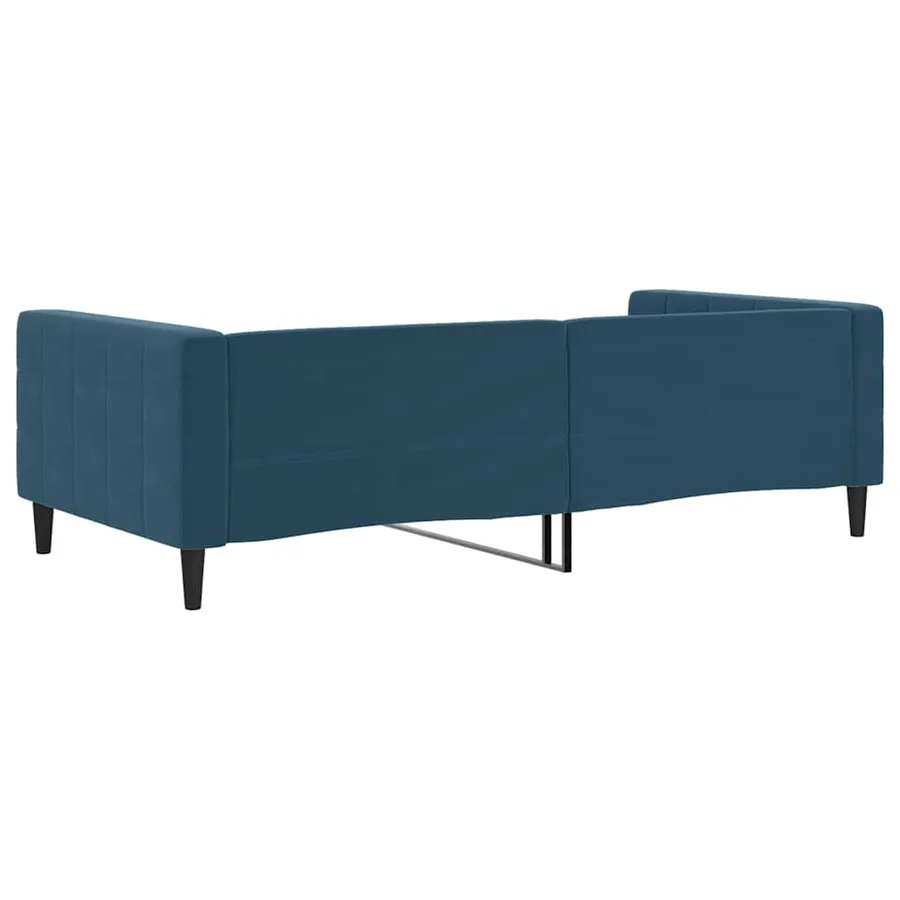 Lit de repos sans matelas bleu 100x200 cm velours - 5