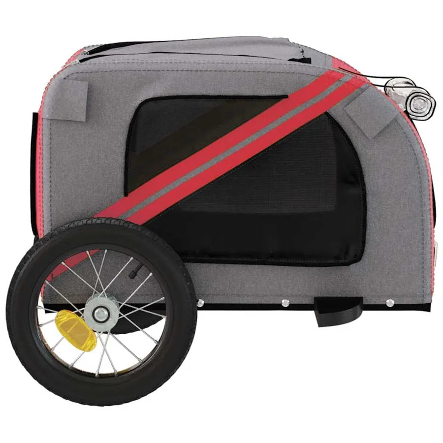 Remorque de vélo pour animaux de compagnie rouge et gris - 7