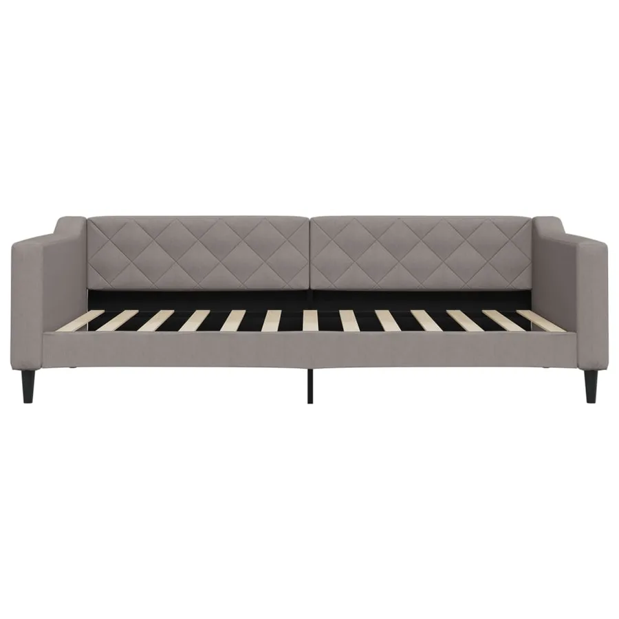 Lit de jour avec lit gigogne taupe 100x200 cm tissu - 5