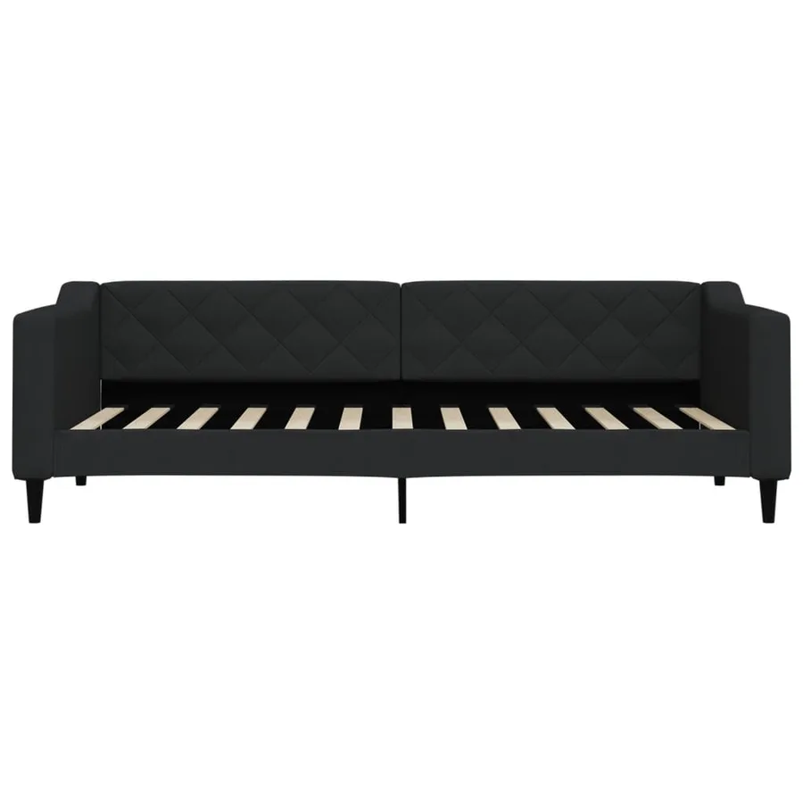 Lit de repos sans matelas noir 80x200 cm tissu - 3