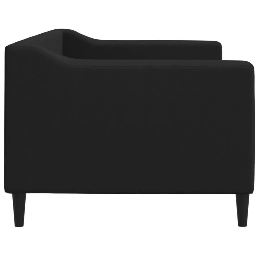 Lit de repos sans matelas noir 80x200 cm tissu - 4