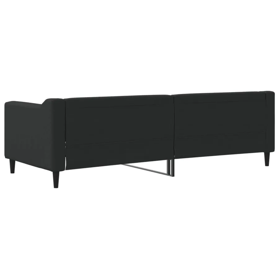 Lit de repos sans matelas noir 80x200 cm tissu - 5