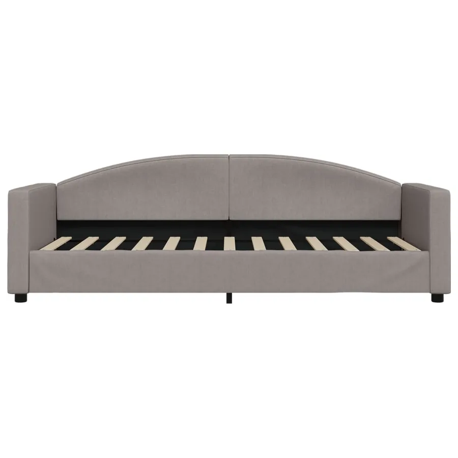 Lit de jour avec gigogne sans matelas taupe 80x200 cm - 7
