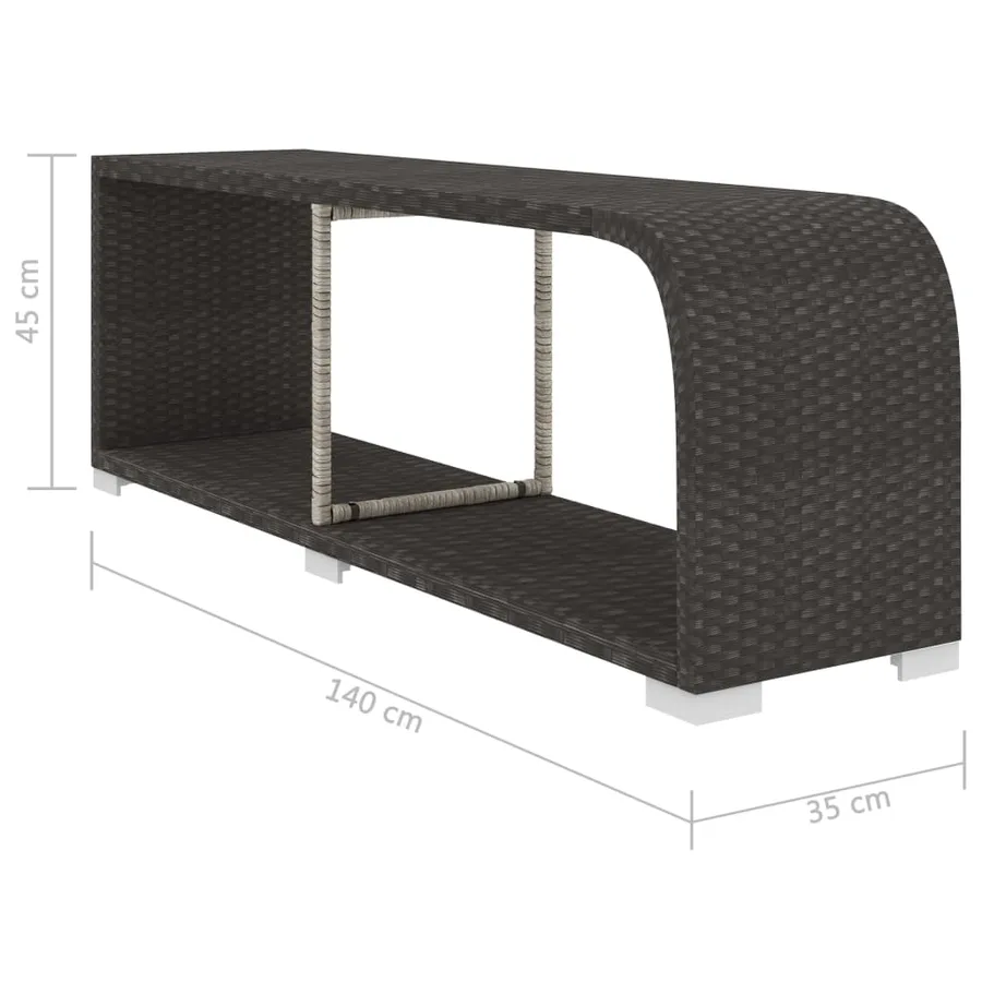Salon de jardin 8 pcs avec coussins résine tressée noir - 13