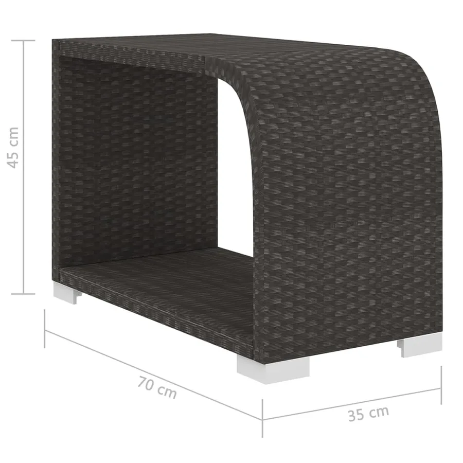Salon de jardin 8 pcs avec coussins résine tressée noir - 15