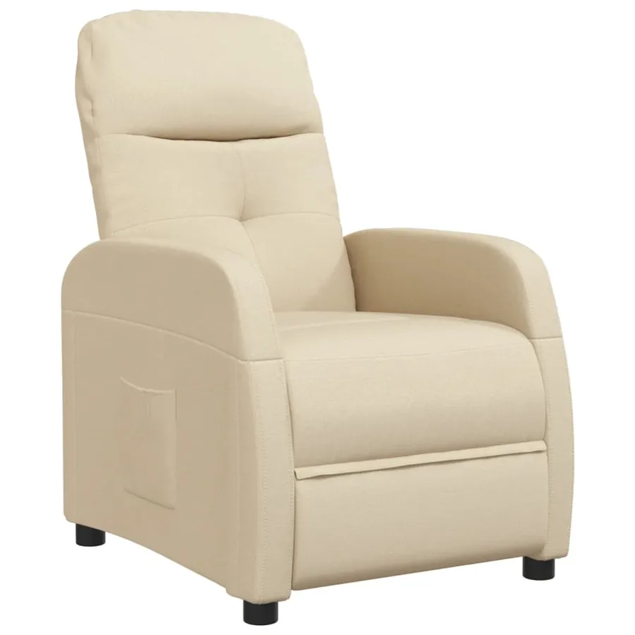 Fauteuil inclinable Crème Tissu - 2