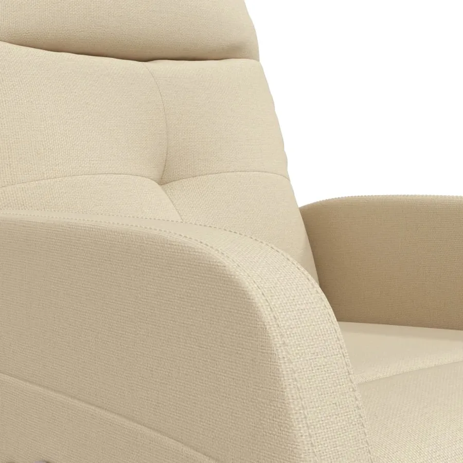 Fauteuil inclinable Crème Tissu - 7