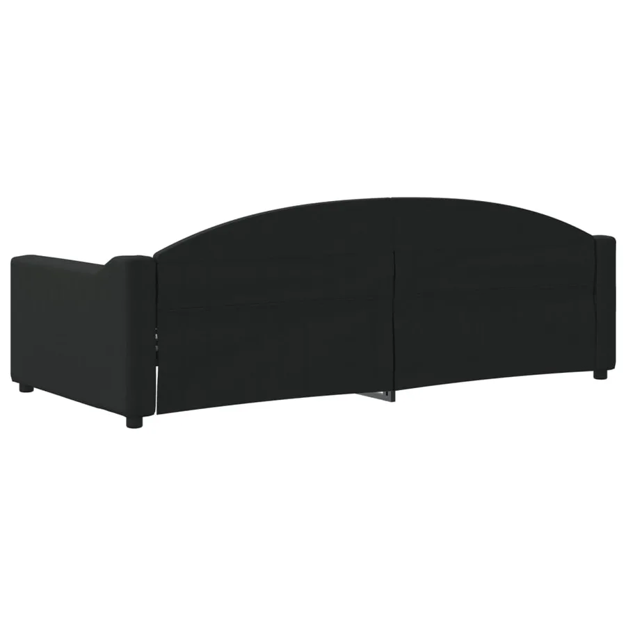 Lit de repos sans matelas noir 90x200 cm tissu - 5