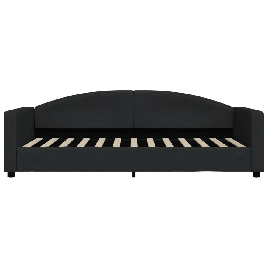Lit de repos sans matelas noir 90x200 cm tissu - 3
