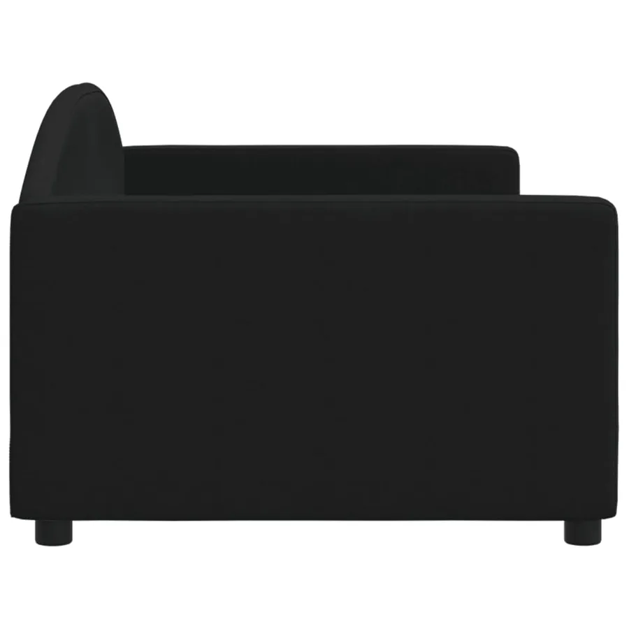 Lit de repos sans matelas noir 90x200 cm tissu - 4
