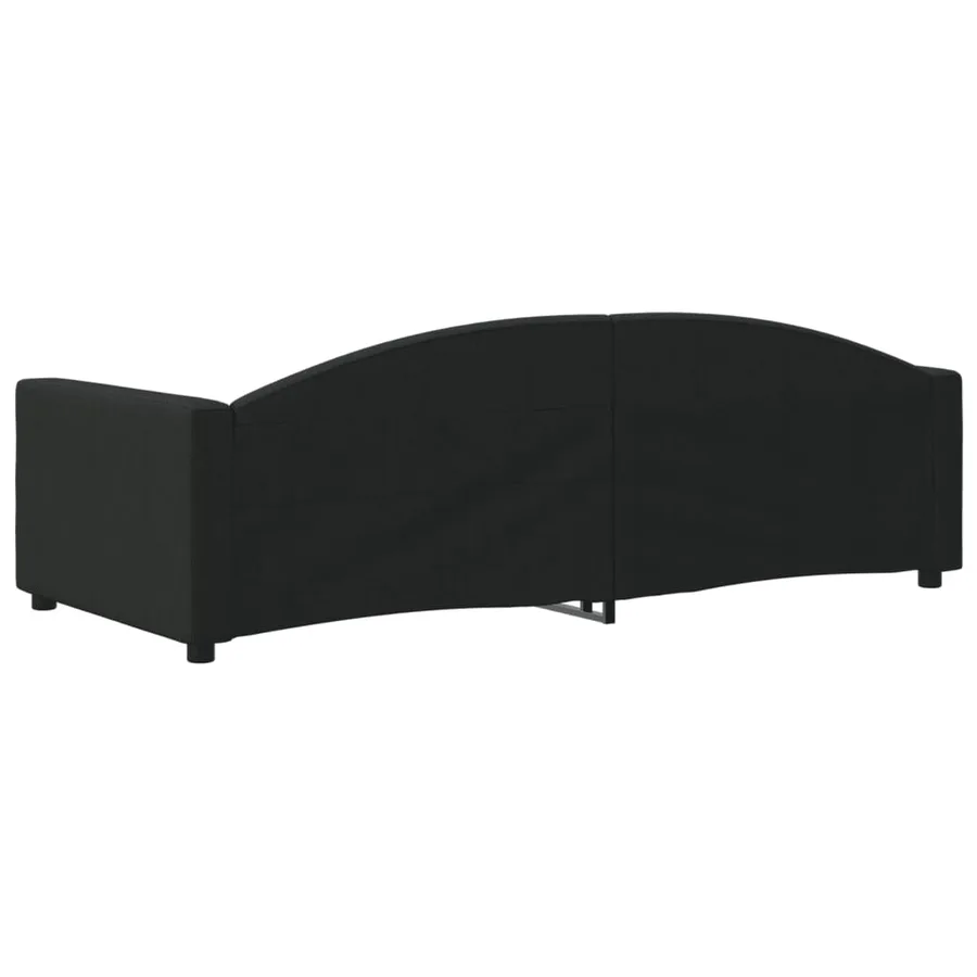 Lit de repos sans matelas noir 90x200 cm tissu - 5