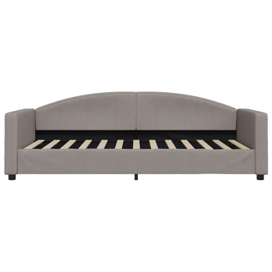 Lit de jour avec matelas taupe 90x200 cm tissu - 4