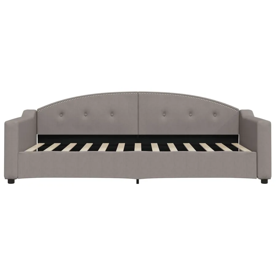 Lit de jour avec gigogne sans matelas taupe 90x200 cm - 7