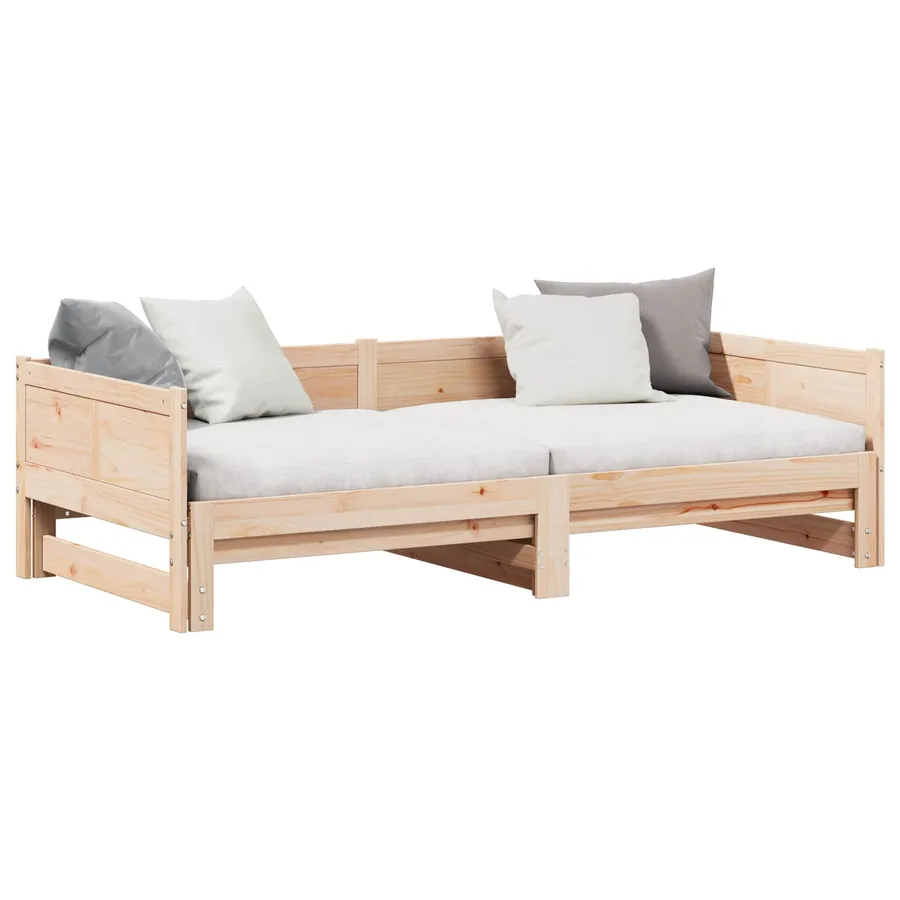 Lit Pull-out de Jour Marron 203,5 x 184 x 56,5 cm - 2