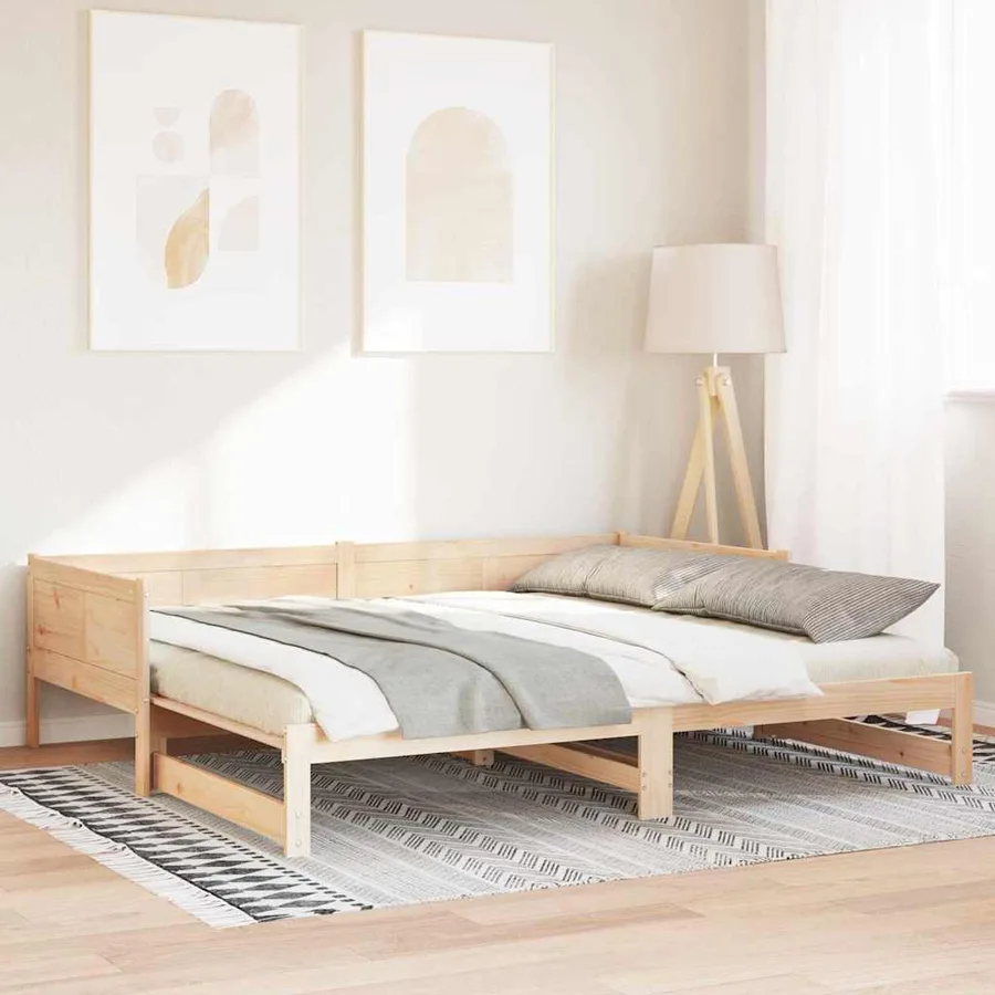 Lit Pull-out de Jour Marron 203,5 x 184 x 56,5 cm - 3